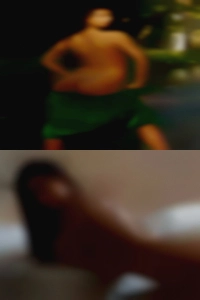 Playing naked and a cold drink.